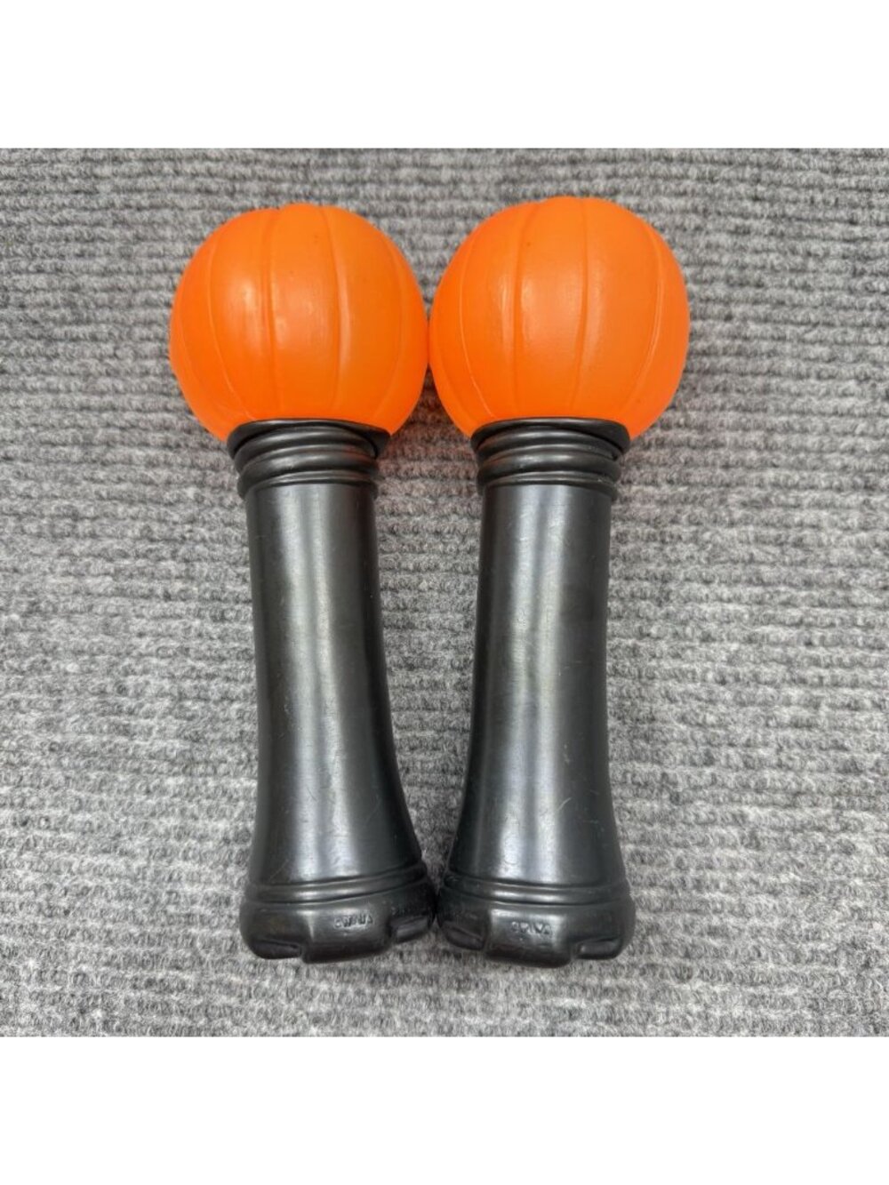 Lot Of 2 Vintage Halloween Blow Mold Jack-O-Lantern Pumpkin Flashlight Flash 9” - Picture 6 of 9